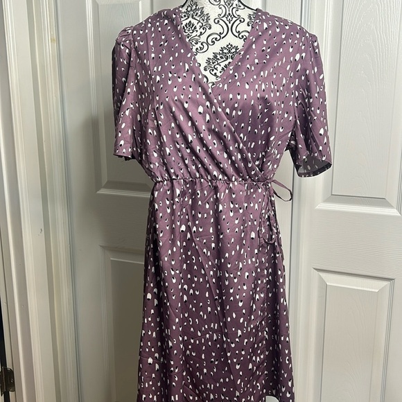 SHEIN Dresses & Skirts - Shein Curve Purple Cinched Side Waist Dress 1XL